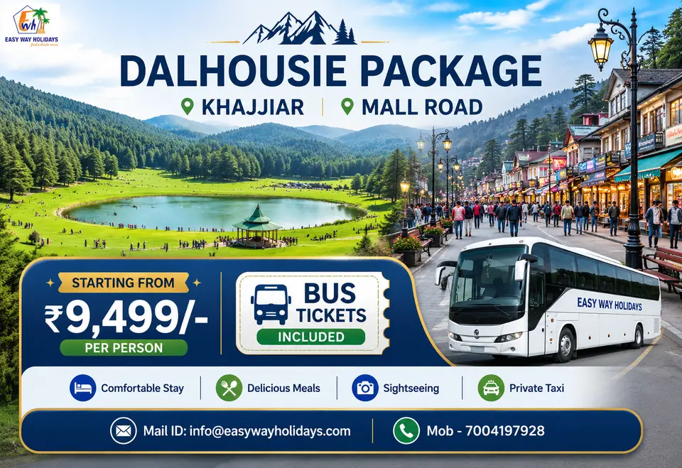 Dalhousie Tour Package with Khajjiar and Mall Road by Easy Way Holidays