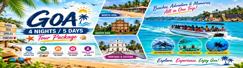 4 Night 5 Days Goa Package with Grand Island Tour tour package banner