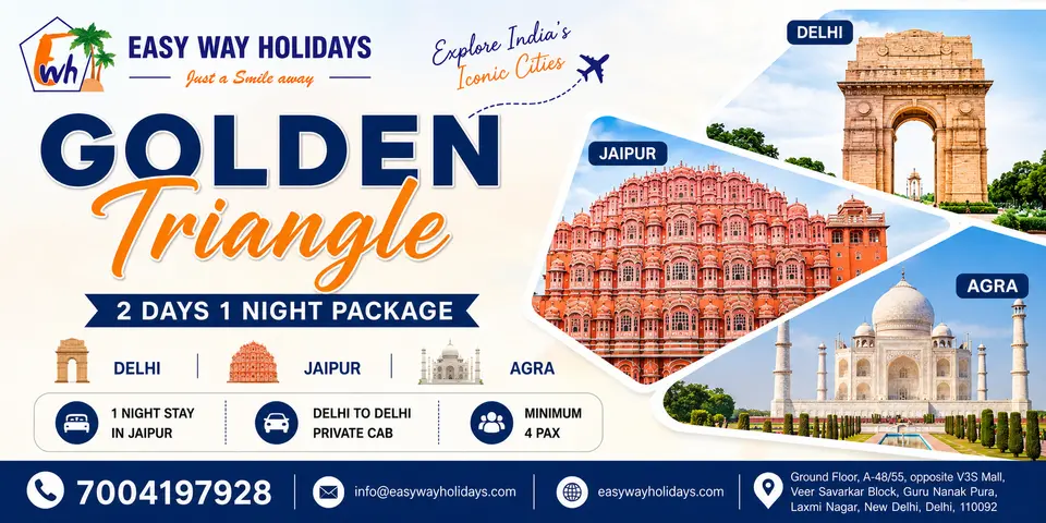 2 Days 1 Night Golden Triangle  Package tour package banner