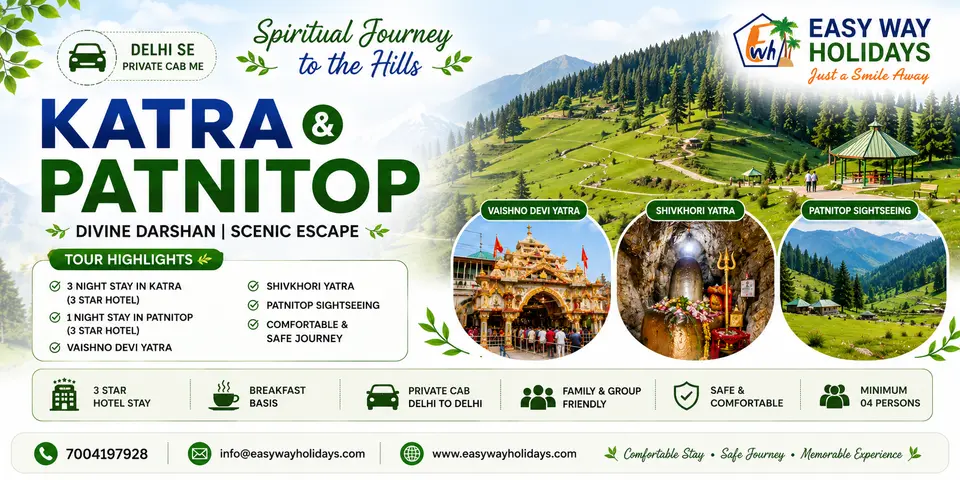 5 Days 4 Night Shri Veshno Devi Package tour package banner