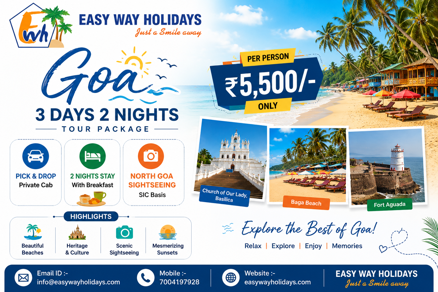 2 Night 3 Days Goa Package - 2 night goa pkg image