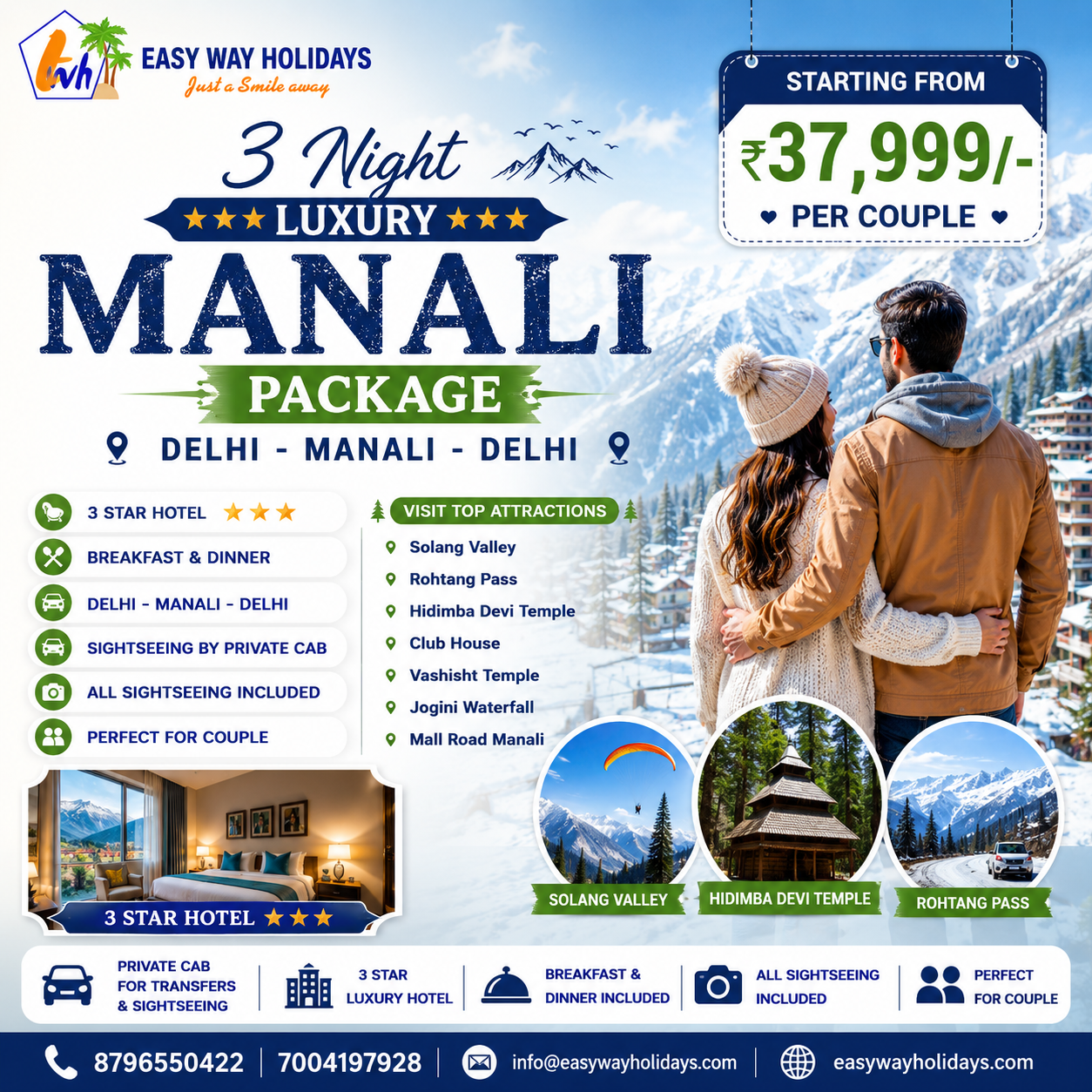 3 Night Manali With Private Cab Ex Delhi - 3mprivate cab image