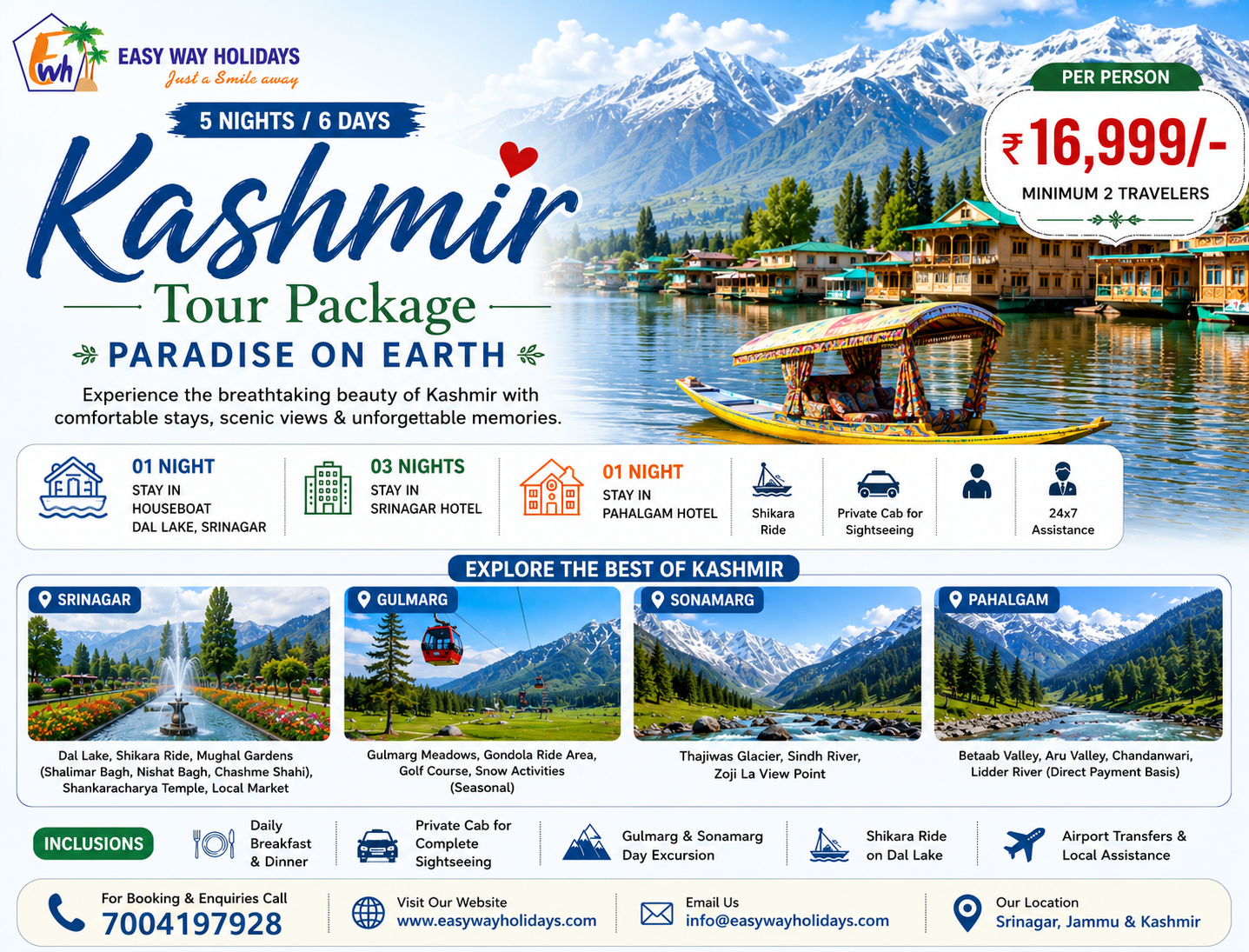 5 Night 6 Days Kashmir Package - kashmir image