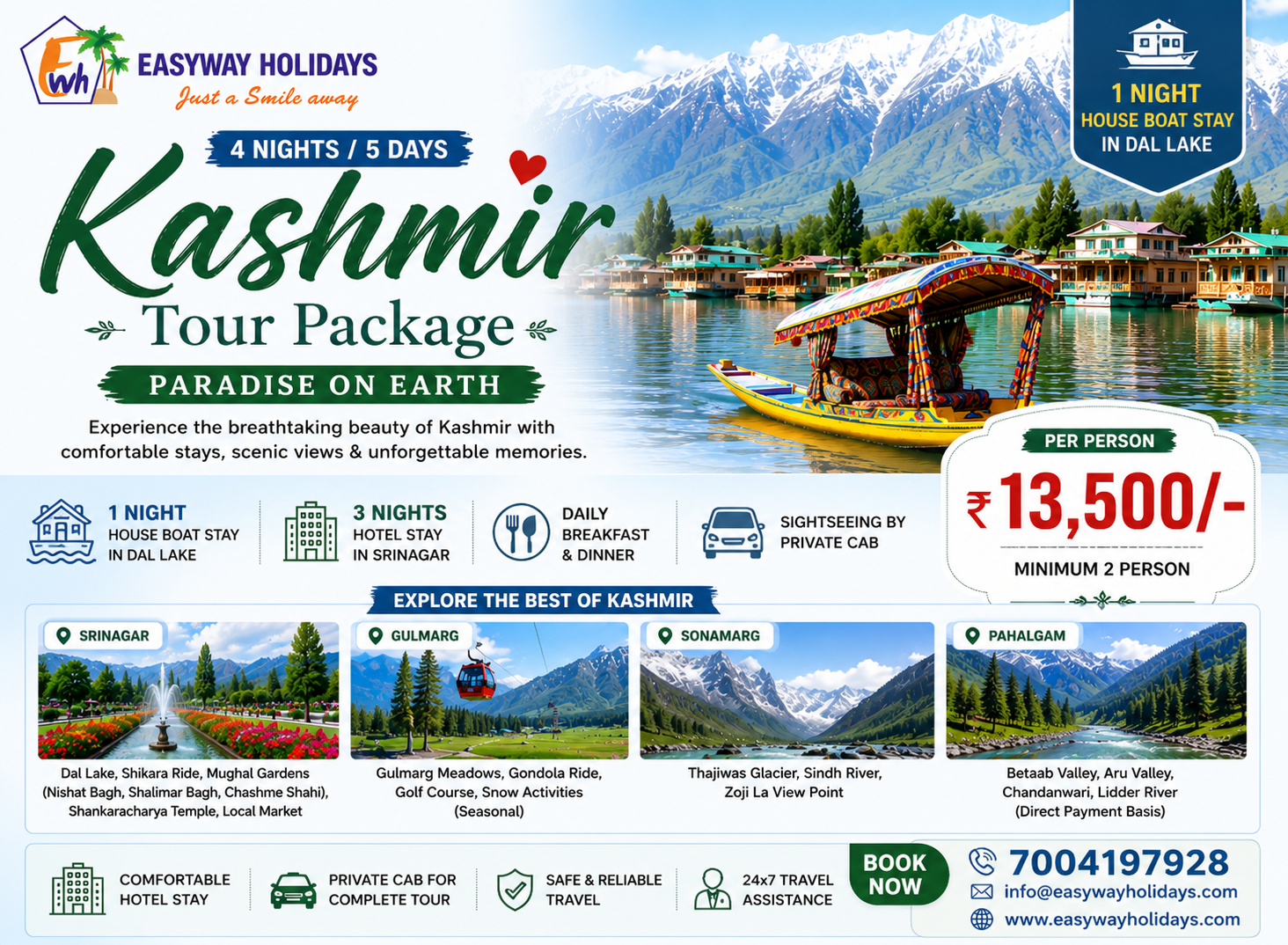 5 Days 4 Night Kashmir Package - kashmir image