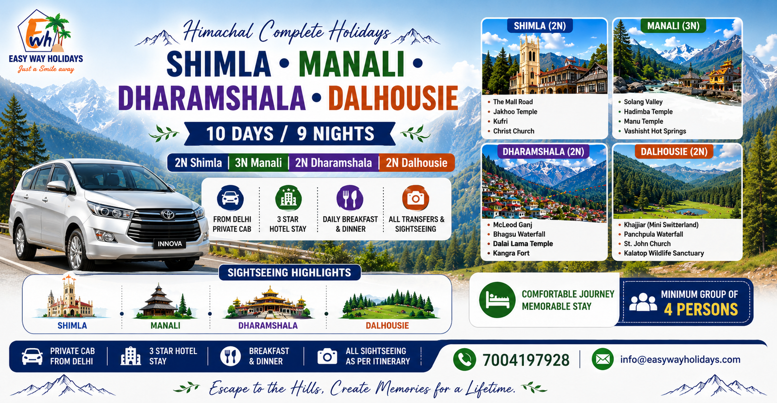 10 Days 9 Night Himachal Package tour package banner