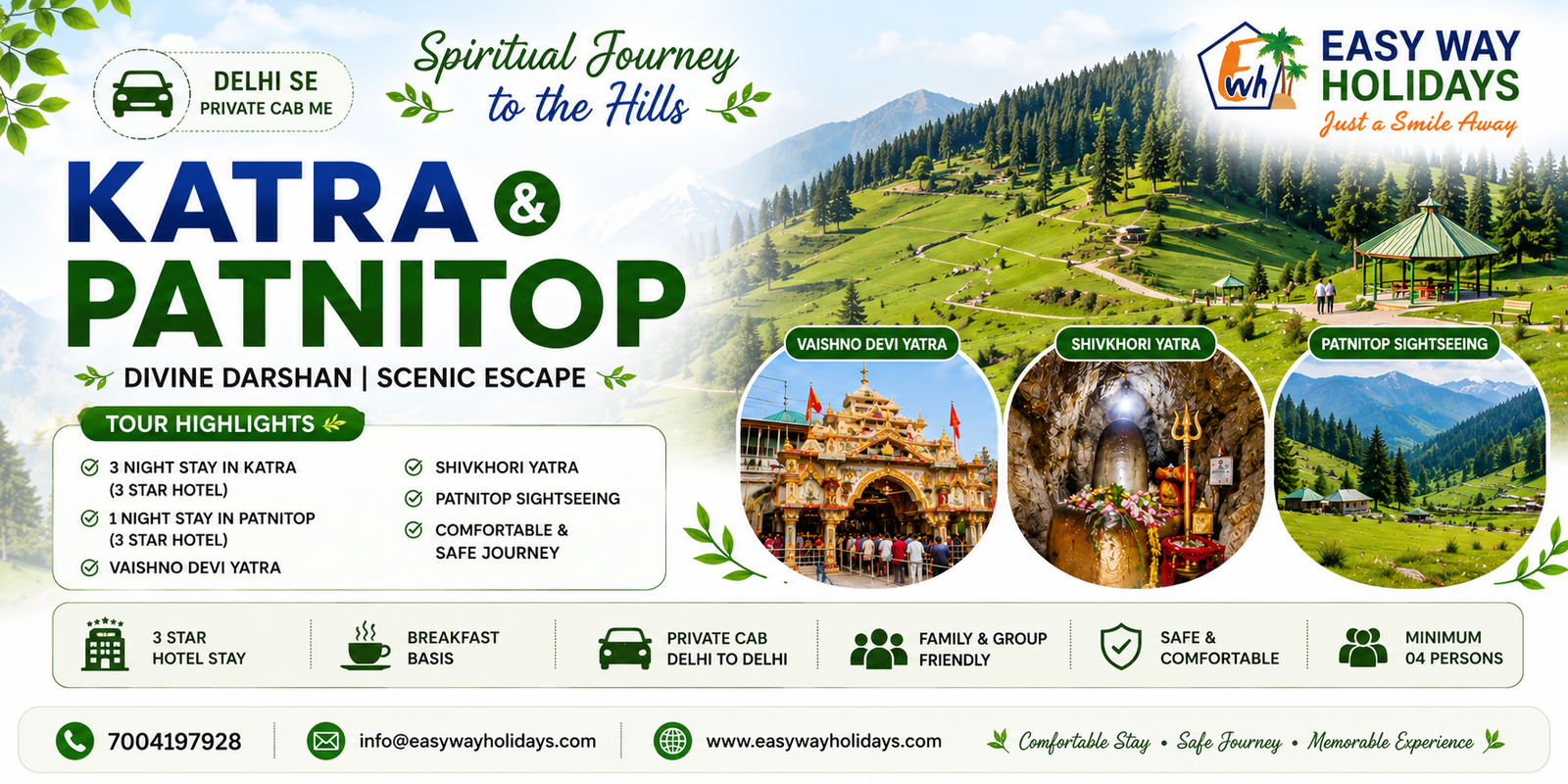 5 Days 4 Night Shri Veshno Devi Package tour package banner