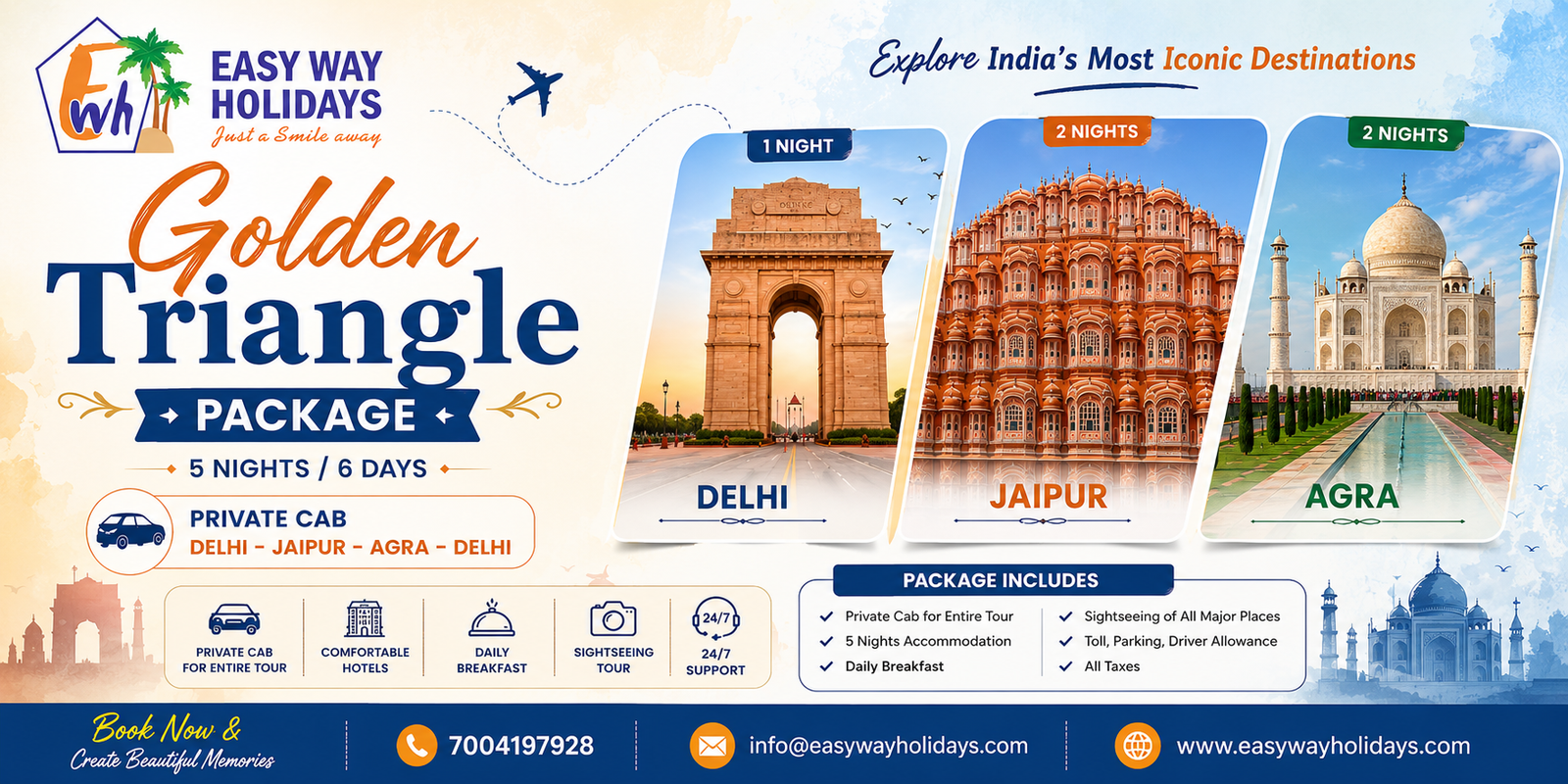 6 Days 5 Night Golden Triangle Package tour package banner