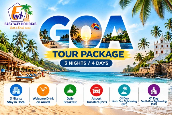 3 Nights 4 Days Goa Holiday Package with Hotel and Sightseeing